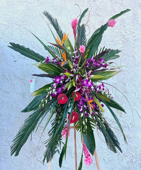 Vibrant Tropical Standing Spray