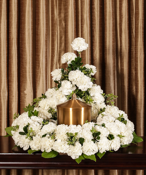White Carnation Memorial Embrace