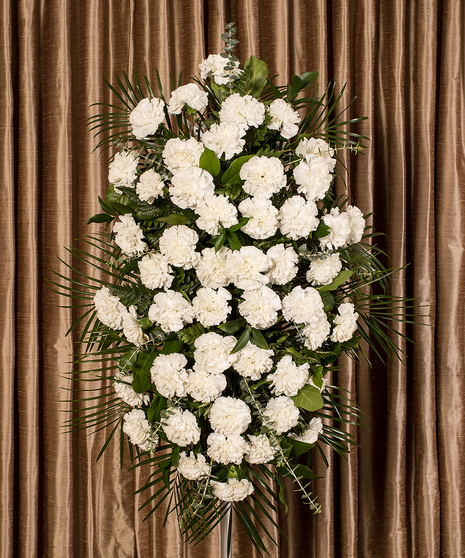 White Carnation Standing Spray