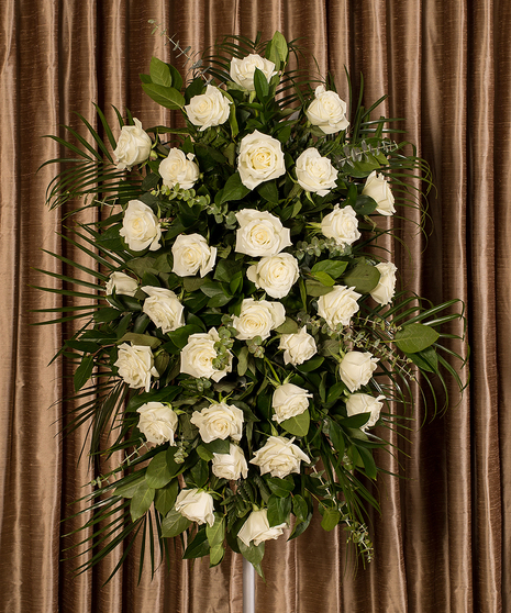 White Roses Standing Spray